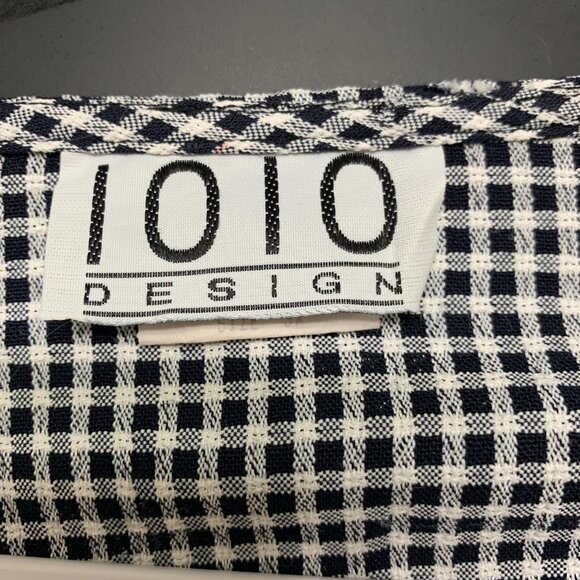 IOIO Design Women's Black and White Checkered Blouse, Size 3X - Picture 5 of 6